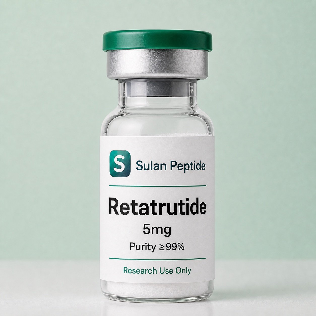 Retatrutide research-use peptide vial by Sulan Peptide